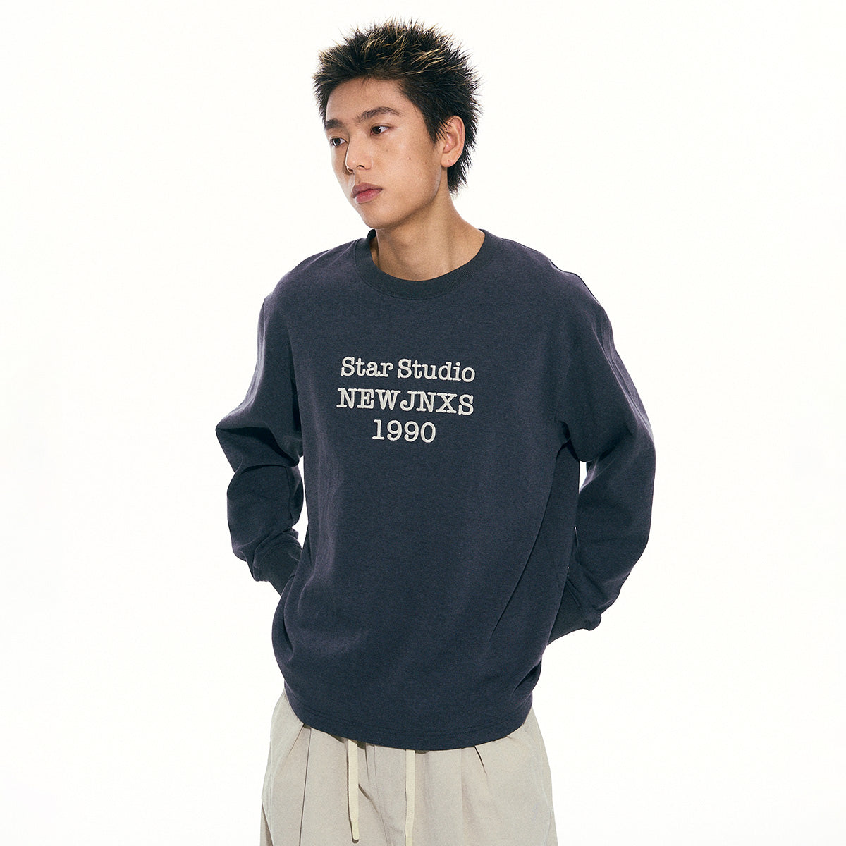 NewJNXS Heavyweight Heather Long Sleeve Tee