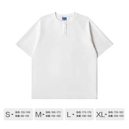 NewJNXS Waffle Henley Short Sleeve Tee