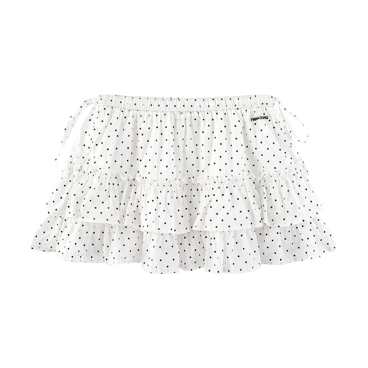 NewJNXS Ruffle Polka Dot Mini Skirt
