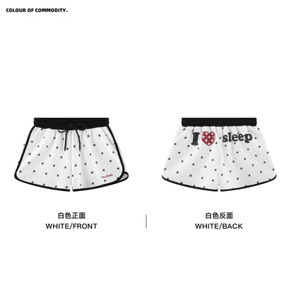NewJNXS "LOVE SLEEP" All-Over Star Print Shorts