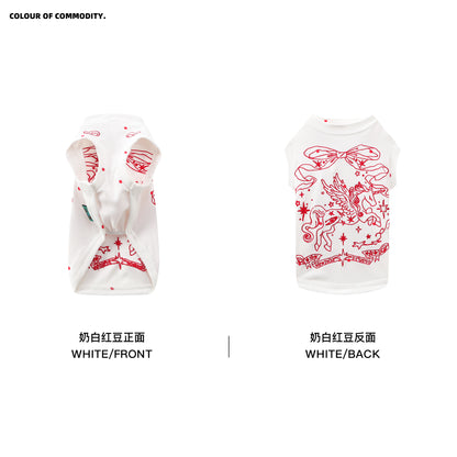 NewJNXS Unicorn Polka Dot Print Slim-Fit T-Shirt& Pet Tee