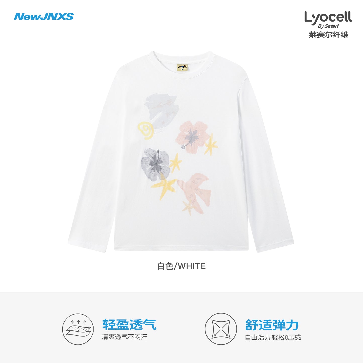 NewJNXS Lyocell Bird & Floral Print Blouse