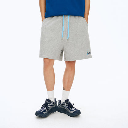 NewJNXS Washed Brushed Color-Block Sports Shorts