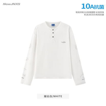 NewJNXS Waffle Knit Zodiac Long Sleeve Tee