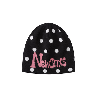 NewJNXS Polka Dot Knit Beanie