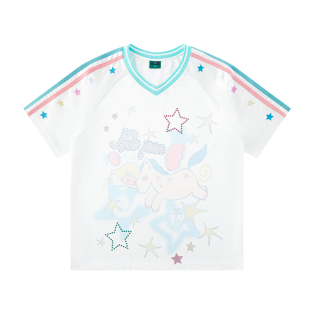【NewJNXS × Kuku 2.0】NewJNXS Dream Pegasus Star Rhinestone Tee