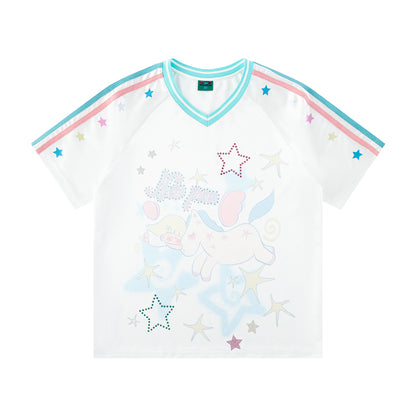 【NewJNXS × Kuku 2.0】NewJNXS Dream Pegasus Star Rhinestone Tee