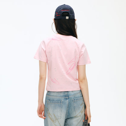 NewJNXS Foil Star Cropped Tee