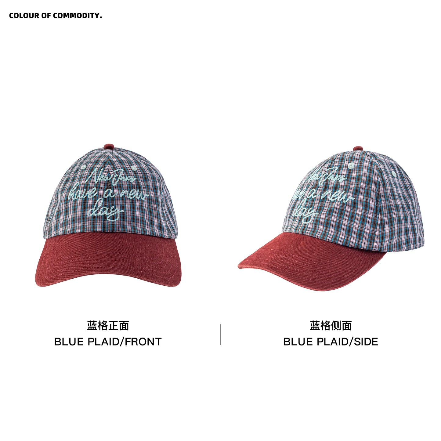 NewJNXS Classic Plaid Embroidered Baseball Cap