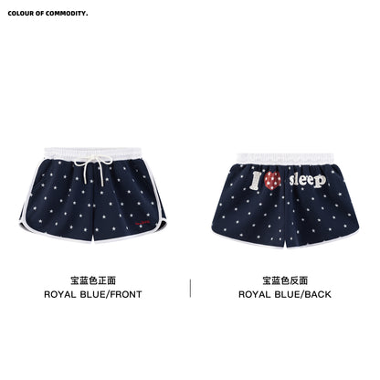 NewJNXS "LOVE SLEEP" All-Over Star Print Shorts