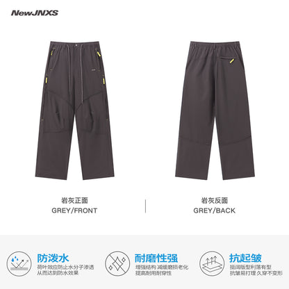 NewJNXS  Outdoor Water-Repellent Panel Softshell Straight Pants
