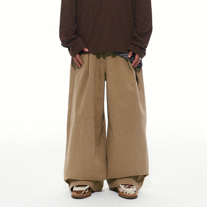 NewJNXS Double-Button Casual Pants