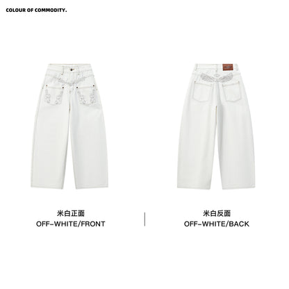NewJNXS Angel Wings Embroidered Jeans