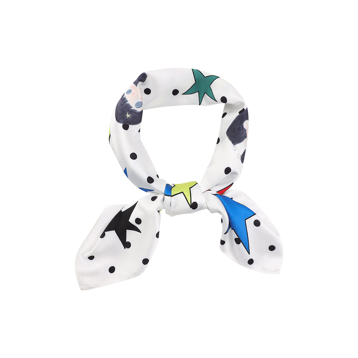 【NewJNXS x Kuku】Star Polka Dot Silk-Feel Multiway Bandana